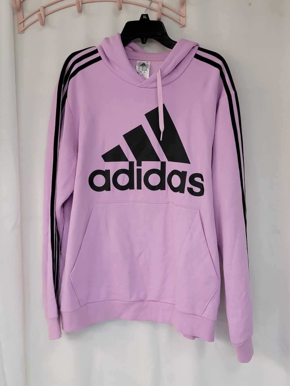 adidas Men's Lilac Hoodie with Black Logo